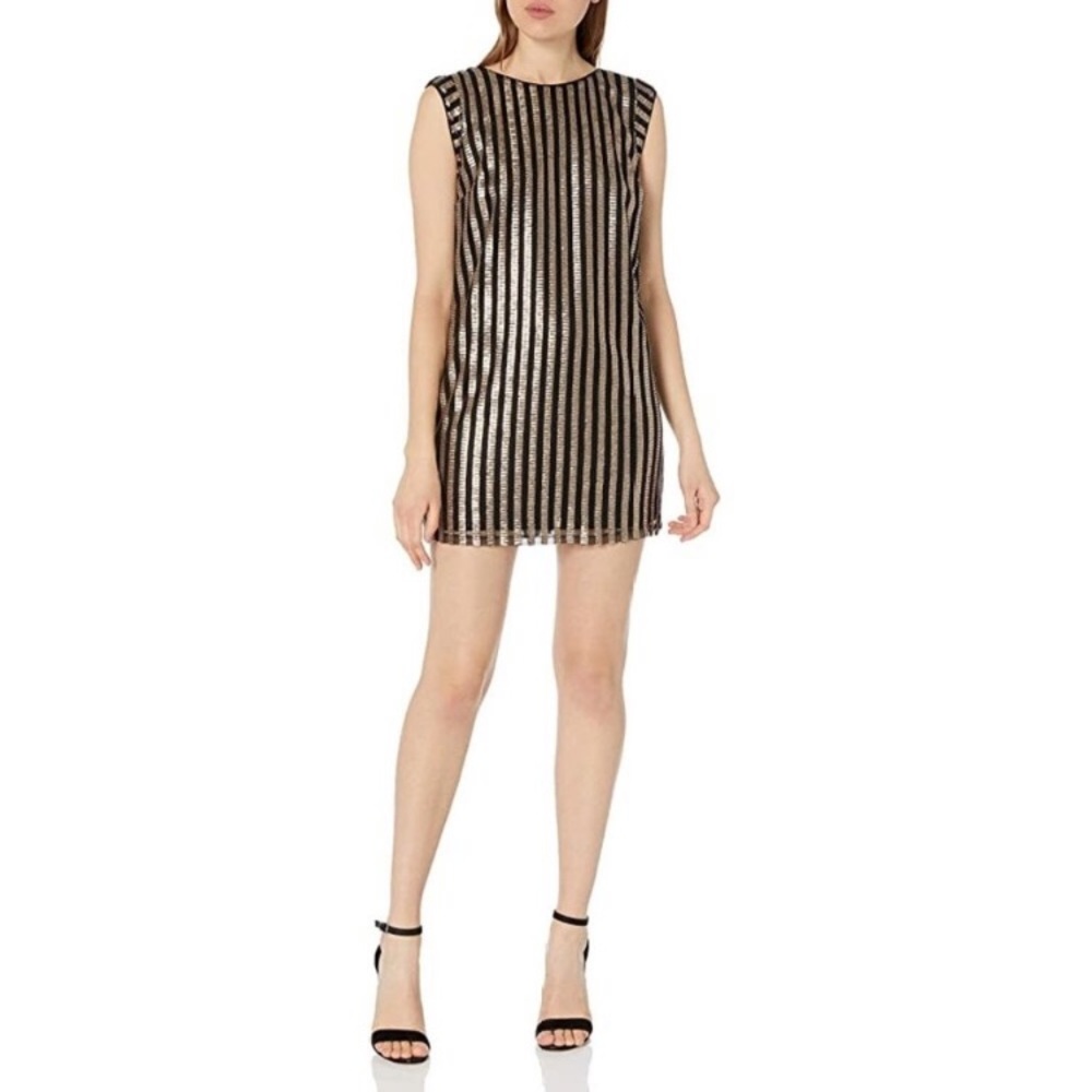 Beautiful gold and black sequined dress